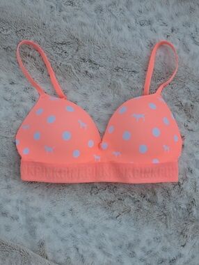 Victoria's Secret PINK Coral/Light Pink Bralette 34C